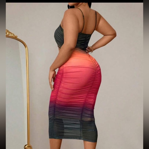 Gradient Sleeveless Midi Dress BRAND NEW NWOT - Picture 2 of 3